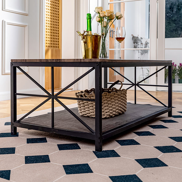 Borough Wharf 4 Legs Coffee Table with Storage Wayfair.co.uk